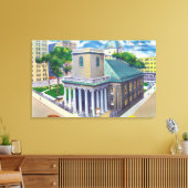 Tremont Street Uitzicht van Kings Chapel Canvas Afdruk (Insitu (Woonkamer))