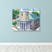 Tremont Street Uitzicht van Kings Chapel Canvas Afdruk (Insitu (Houten vloer))