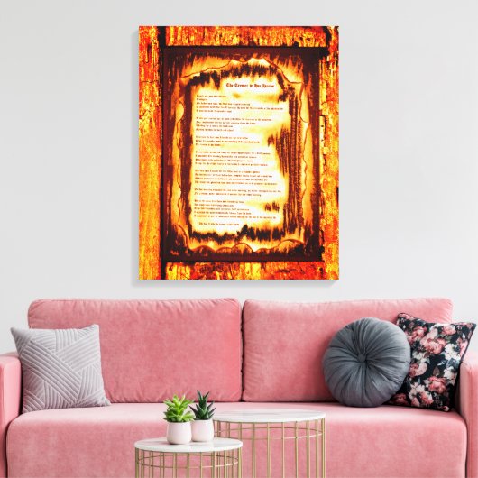 Tremor in zijn handen canvas afdruk (Insitu (Woonkamer))