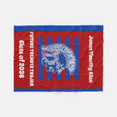 Tremper High School Trojan Kenosha WI Fleece Deken (Voorkant (Horizontaal))