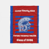 Tremper High School Trojan Kenosha WI Fleece Deken (Voorkant)