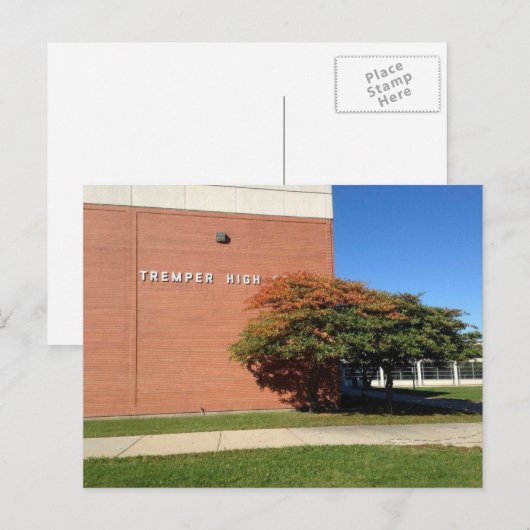 TREMPER HOGE SCHOOL BRIEFKAART (Voorkant / Achterkant)