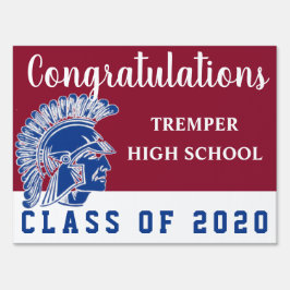 Tremper Kenosha Wisconsin Klasse 2020 Afstuderen Tuinbord