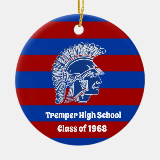 Tremper Trojan Kenosha Wisconsin Keramisch Ornament (Voorkant)