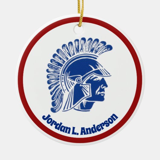 Tremper Trojan Kenosha Wisconsin Keramisch Ornament (Voorkant)