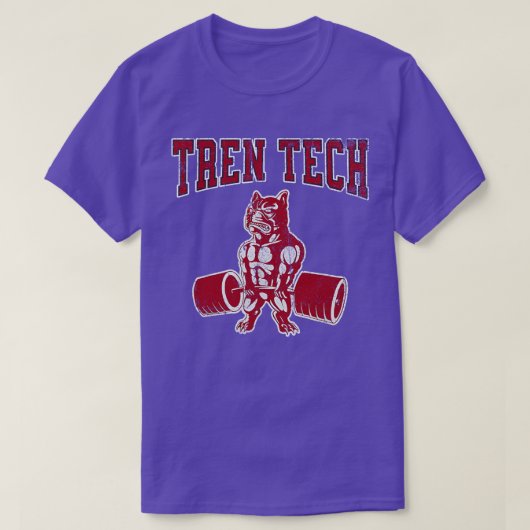 Tren Tech Gym bodybuilding T-shirt (Design voorkant)