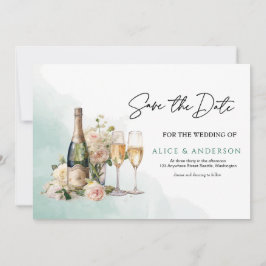Trenby Bruid Bloemen Groene bruiloft Save The Date
