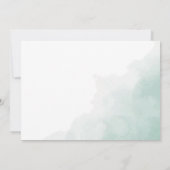 Trenby Bruid Bloemen Groene bruiloft Save The Date (Achterkant)