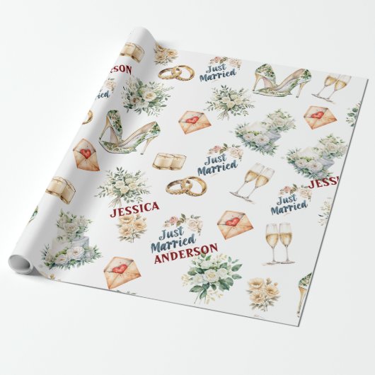 Trenby Bruids Accessoires voor bruiloft Cadeaupapier (Uitgerold)