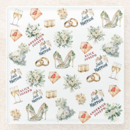 Trenby Bruids Accessoires voor bruiloft Glazen Onderzetter