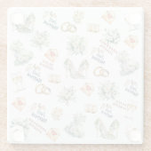 Trenby Bruids Accessoires voor bruiloft Glazen Onderzetter (Achterkant)