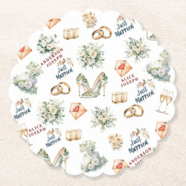 Trenby Bruids Accessoires voor bruiloft Kartonnen Onderzetters