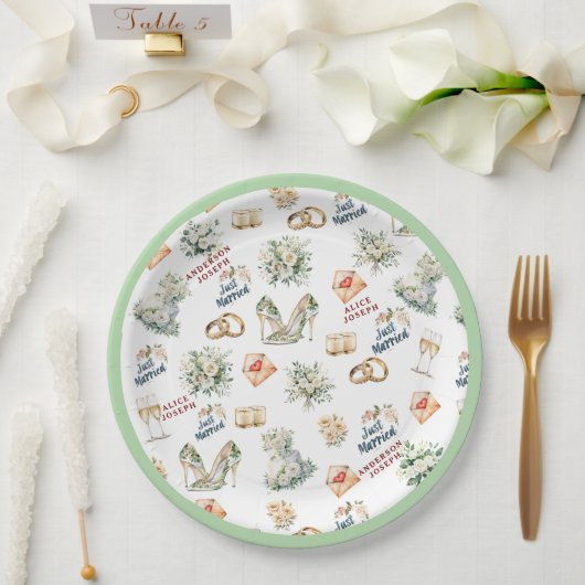 Trenby Bruids Accessoires voor bruiloft Papieren Bordje (Huwelijk)