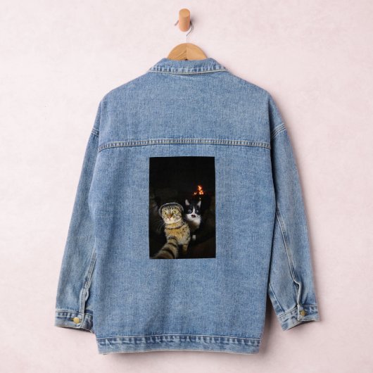 Trench Selfie with Unexpected Company Denim Jacket (Hangar)