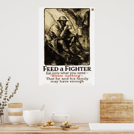 TRENCH WARFARE WW1 - 1918 POSTER (Keuken)