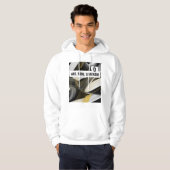 Trend Abstract Art Zwart Wit Goud Hoodie (Voorkant volledig)