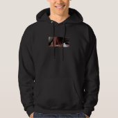 Trend Abstract Art Zwart Wit Poeder Hoodie (Voorkant)