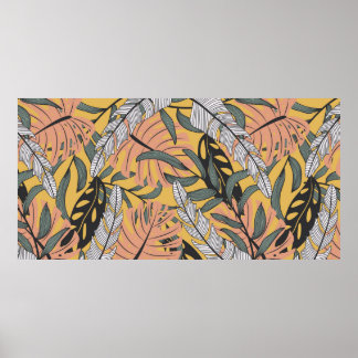 Trend abstract naadloos patroon met kleurrijk t poster