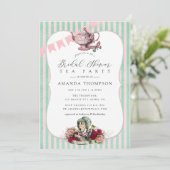 Trend Alice in Wonderland Thee Feest Bruiloft Kaart (Staand voorkant)