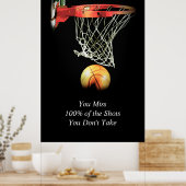 Trend Artwork Motivatie Quote Basketbal Poster (Keuken)