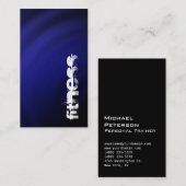 Trend Black Blue White Fitness Sport Visitekaartje (Voorkant / Achterkant)