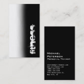 Trend Black Grey White Fitness Sport Visitekaartje (Voorkant / Achterkant)