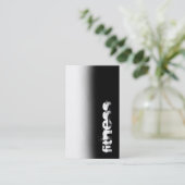 Trend Black Grey White Fitness Sport Visitekaartje (Staand voorkant)