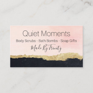 Trend Black Pink Handmade Bath Bomb Soak Soep Visitekaartje