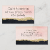 Trend Black Pink Handmade Bath Bomb Soak Soep Visitekaartje (Voorkant / Achterkant)