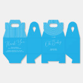 Trend Blauwe Baby Shower Script Bedankdoosjes (Ongevouwen)