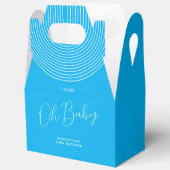 Trend Blue Baby Shower Script Bedankdoosjes (Open)