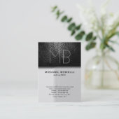 Trend chubby grijs leder aantrekkelijk visitekaart visitekaartje (Staand voorkant)