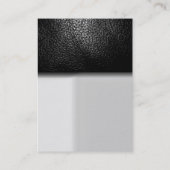 Trend chubby grijs leder aantrekkelijk visitekaart visitekaartje (Achterkant)