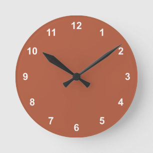 Trend Color Burnt Copper met cijfers Ronde Klok