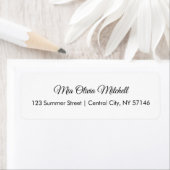 Trend Color Classic White Script-Adresetiketten Etiket (Insitu)