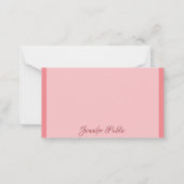 Trend Color Custom Handgeschreven Script Monogram Notitiekaartje (Voorkant)
