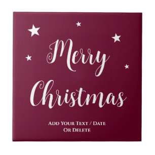 Trend Color Dark Bourgondische Kerst Keramische Te Tegeltje