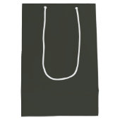 Trend Color - Donker Bos Grijs Medium Gift Bag Cadeauzakje (Achterkant)