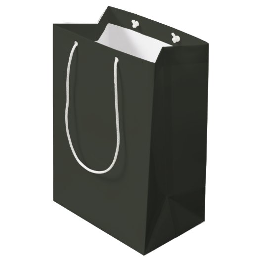 Trend Color - Donker Bos Grijs Medium Gift Bag Cadeauzakje (Achterkant Gekanteld)