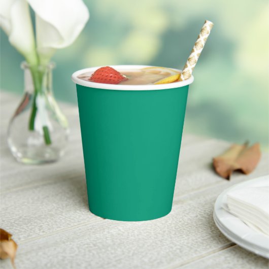 Trend Color - Jade Green Paper Cups Papieren Bekers (Insitu)