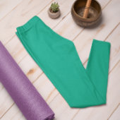 Trend Color Jade Green Solid Leggings