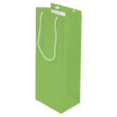Trend Color - Kiwi Groene Wijn Gift Bag Cadeautas (Voorkant Gekanteld)