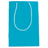 Trend Color - Levendige Cyaan Medium Gift Bag Medium Cadeauzakje (Voorkant)