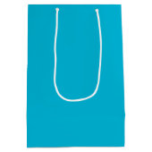 Trend Color - Levendige Cyaan Medium Gift Bag Medium Cadeauzakje (Achterkant)