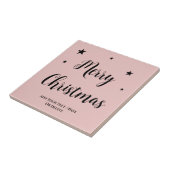 Trend Color Lichtroze Kerst Keramische Tegel Tegeltje (Zijkant)