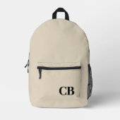 Trend Color - Natuurlijke Beige Monogram Rugzak (Voorkant)