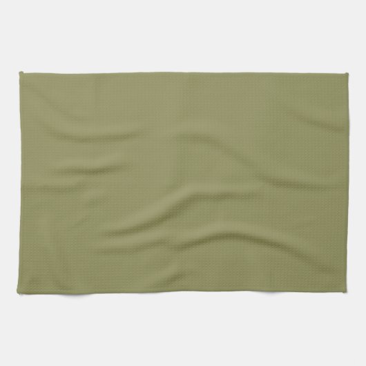 Trend Color - Olijfgroene keukenhanddoek (Horizontaal)