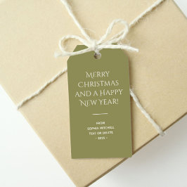Trend Color Olive Green Minimalist Cadeaulabel