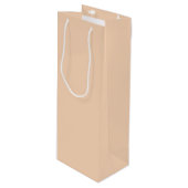 Trend Color - Perzik Blush Wijn Gift Bag Cadeautas (Voorkant Gekanteld)