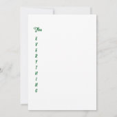 Trend Color Plain White en aangepaste groene tekst Bedankkaart (Achterkant)